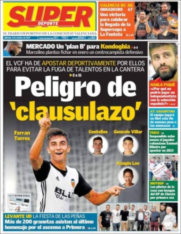 Así vienen las portadas de los principales diarios deportivos del mundo