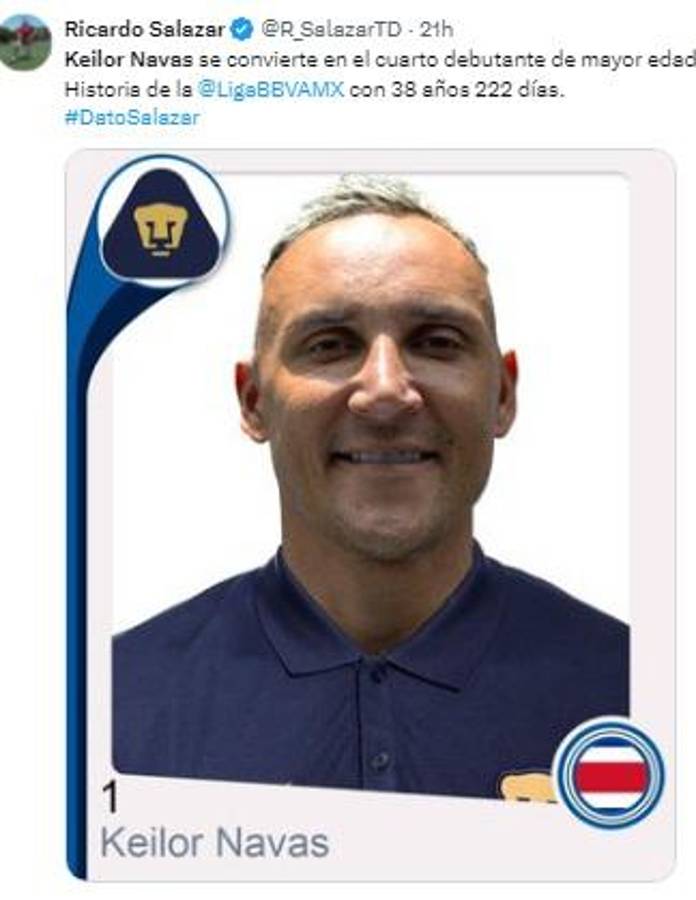 Lo que Keylor Navas nunca esperó de la Liga MX: revelan el verdadero nombre del portero de Pumas y Costa Rica