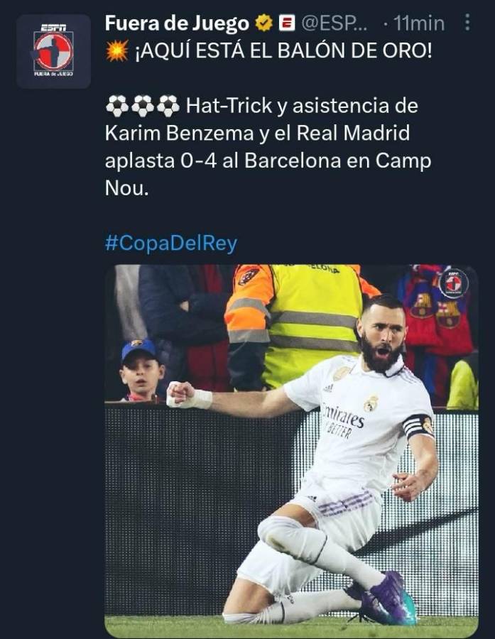 “Amargo trago en el Camp Nou”: Prensa internacional destaca al Real Madrid tras la goleada en la Copa del Rey ante Barcelona