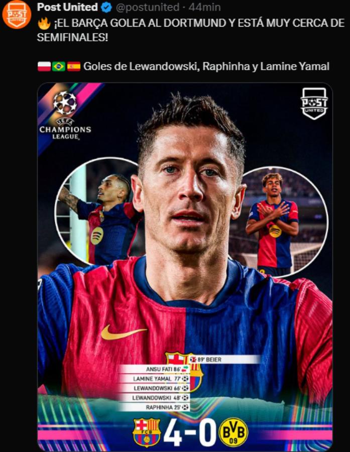 Serie liquidada, semifinales a la vista: así reaccionó la prensa tras la goleada del Barcelona al Dortmund en Champions