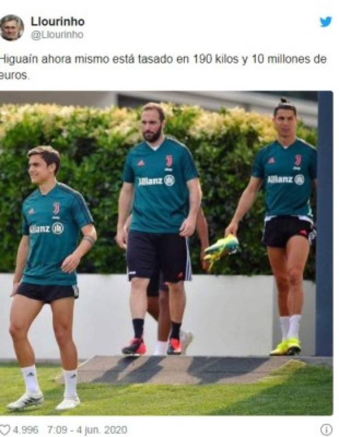 Memes: Higuaín, destrozado en redes por regresar 'gordo' a los entrenamientos de la Juventus