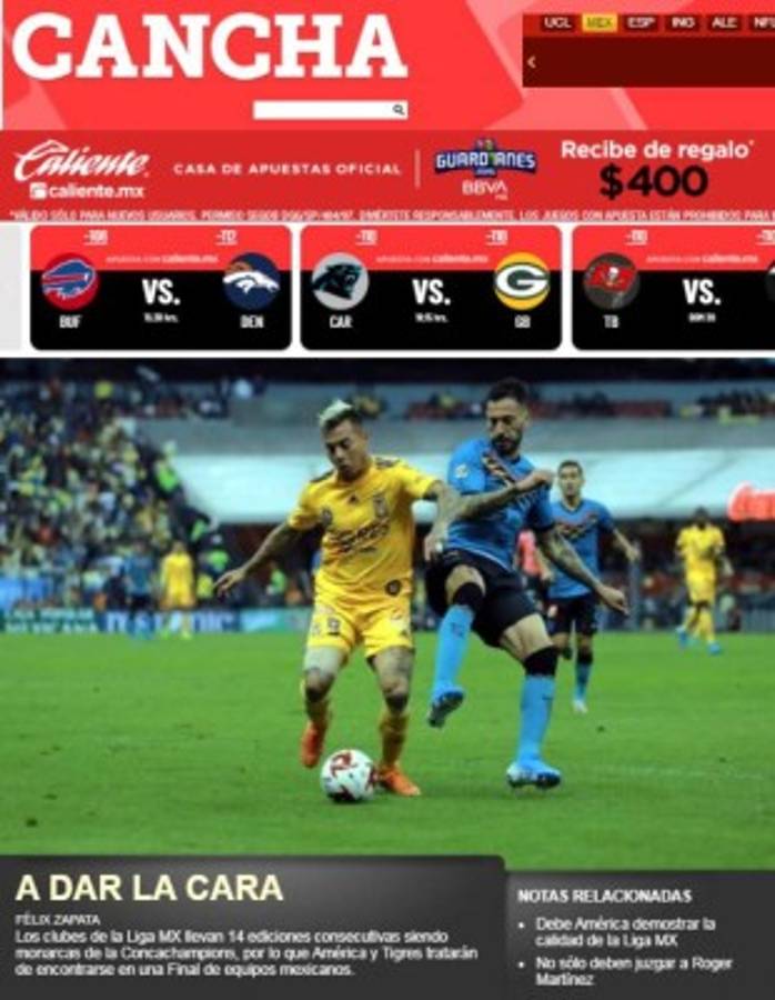 Portadas y lo que dice la prensa mexicana sobre el Tigres vs Olimpia: '¿Pan comido?'