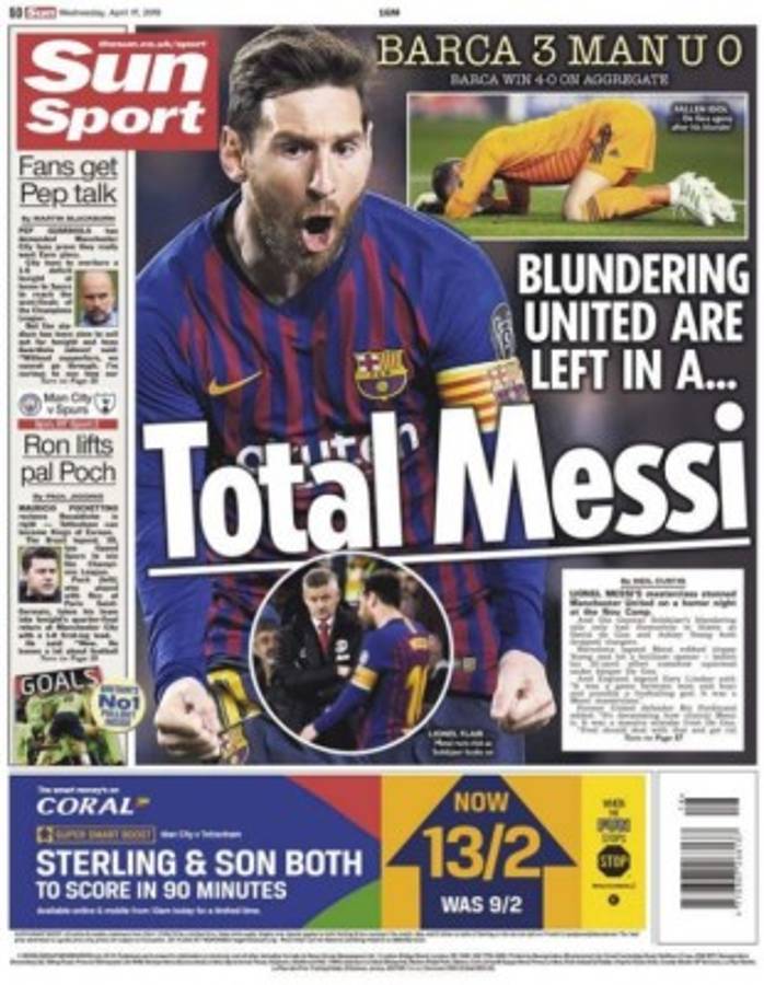 Las portadas del mundo que alaban a Messi y destrozan a Cristiano tras el fracaso en Champions