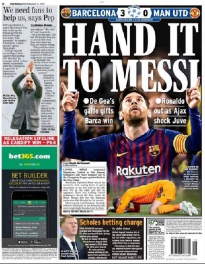 Las portadas del mundo que alaban a Messi y destrozan a Cristiano tras el fracaso en Champions