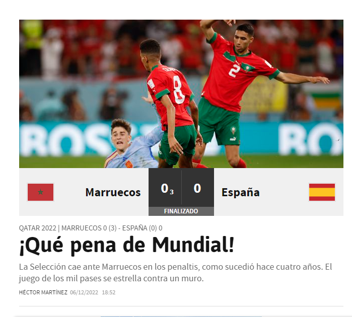 ¡Ridículo! Prensa internacional estalla tras la eliminación de España en Qatar: “No sabían que jugaban un Mundial”