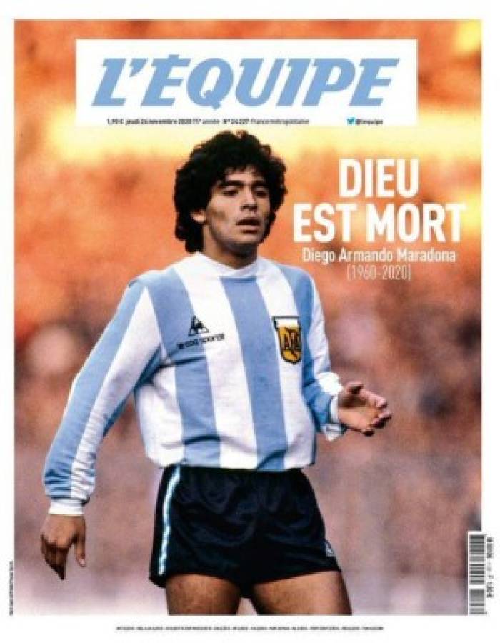 'D10s ya está en el cielo': Las portadas del mundo el día después de la muerte de Diego Maradona