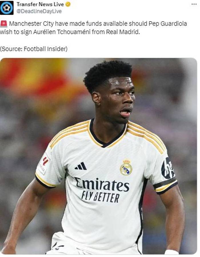 Guardiola daría 100 millones por el ‘peor’ del Real Madrid, salió del retiro para jugar con James y sorpresa con Garnacho