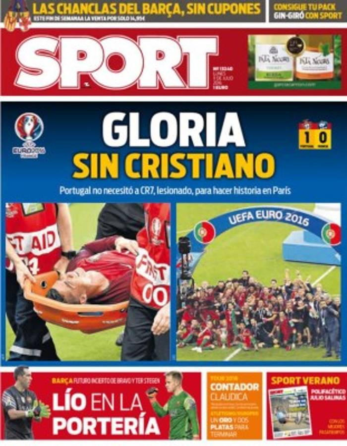 Las portadas en el mundo tras la conquista de Cristiano con Portugal