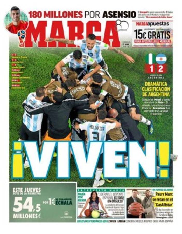 Tremendas portadas: El mundo se rinde ante Messi y a la clasificación de Argentina a octavos del Mundial