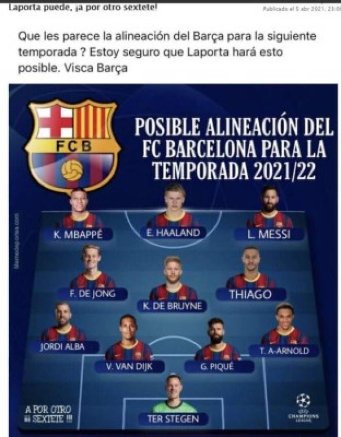 Messi 'toca el cielo' y llenan de burlas a Lenglet en los mejores memes del día para Barcelona