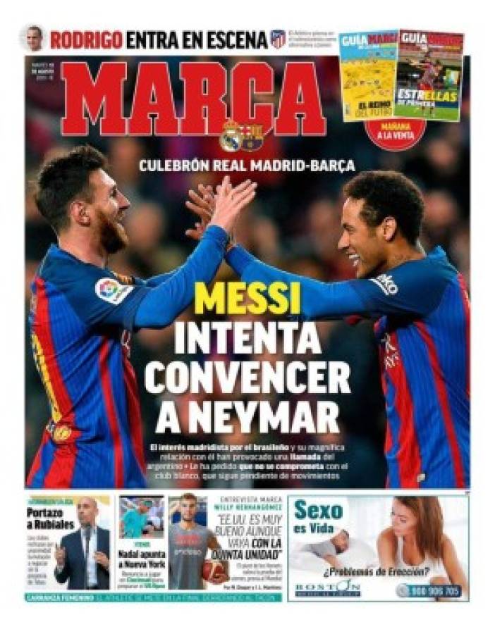 Neymar se roba las portadas en el mundo del futbol con su posible bombazo