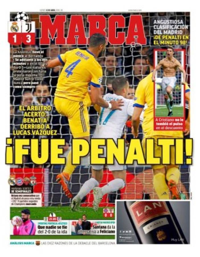 ¡Así amanecen las portadas luego de la polémica clasificación del Real Madrid!