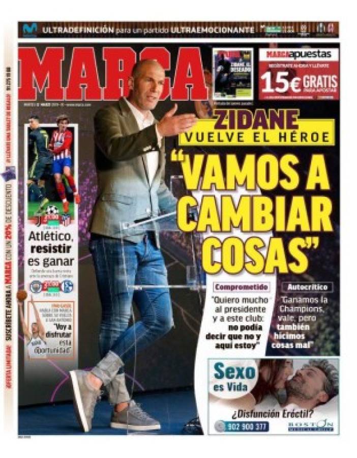 Las portadas por el mundo: Así titulan el regreso de Zidane al Real Madrid