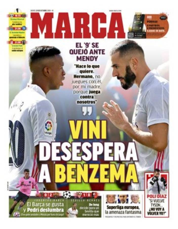 'Benzema fue antiético, cobarde y ridículo': La prensa de Brasil e internacional sobre el ataque a Vinicius   
