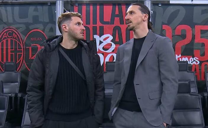 Santi Giménez con Ibrahimovic en el Milan-Inter de la Serie A: el recibimiento para el mexicano