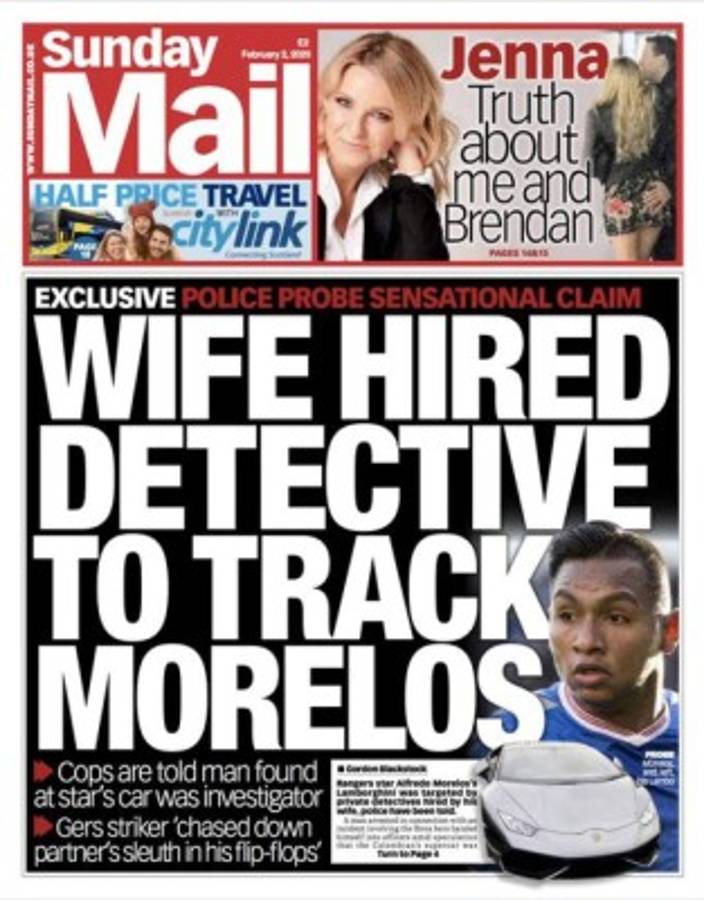 ¡Escándalo! Esposa de Alfredo Morelos pagó detective privado para seguir al futbolista del Rangers