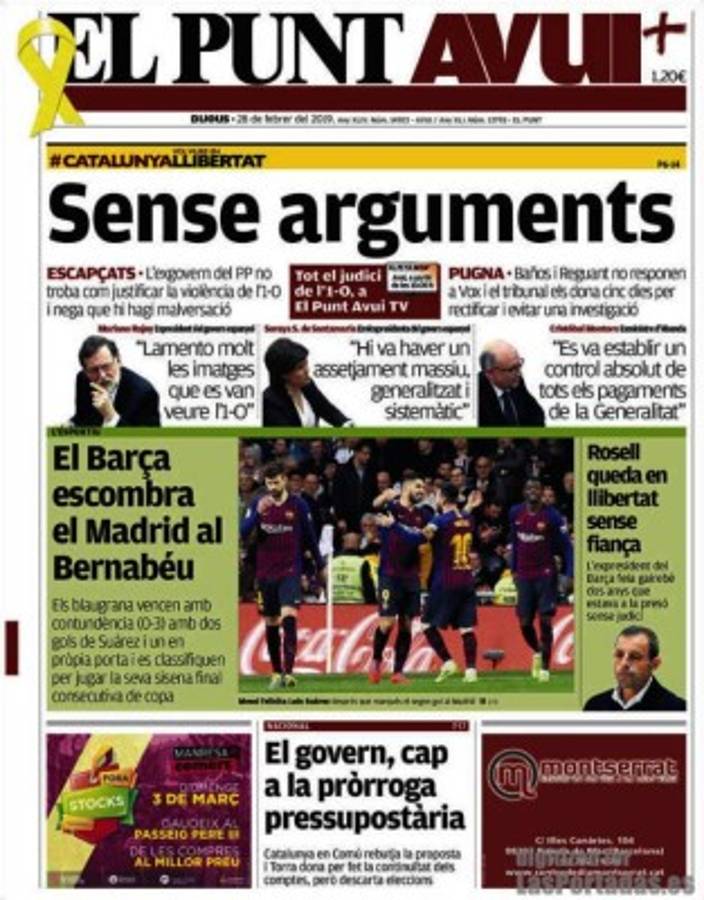 Las portadas por el mundo sobre la paliza del Barcelona ante el Real Madrid en Copa