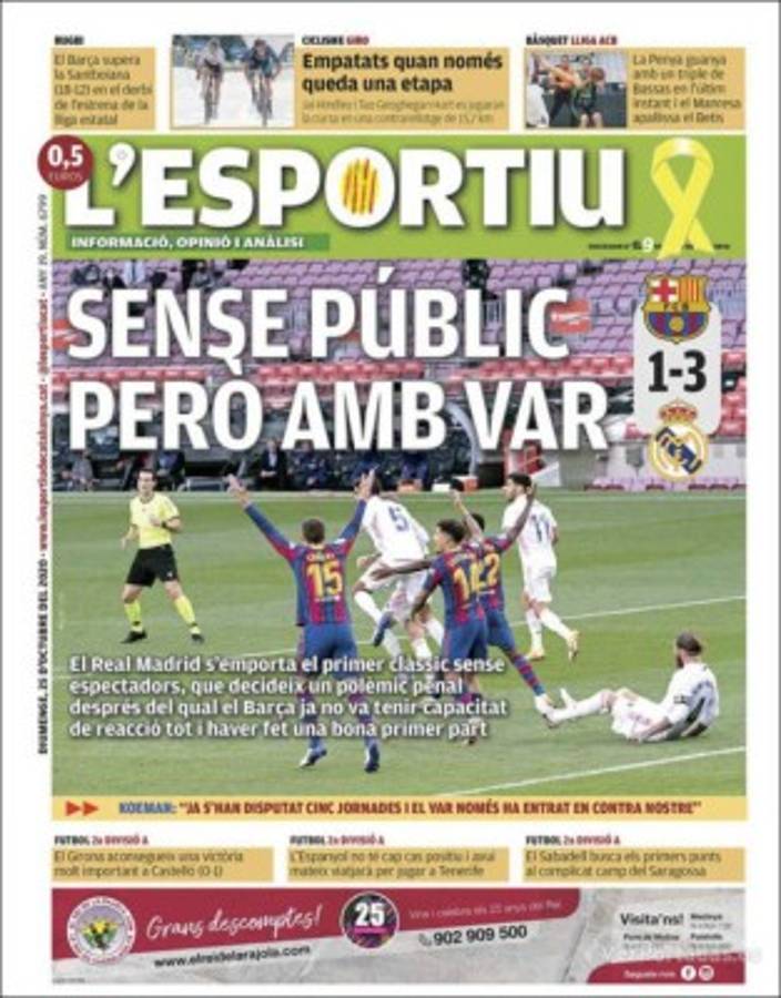 'Un atraco clásico': Las portadas el día después del polémico triunfo del Real Madrid ante Barcelona   