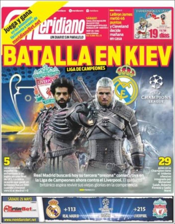 ¡Espectaculares! Las portadas de la final de Champions League entre Real Madrid y Liverpool