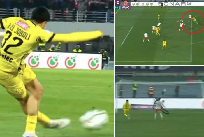 Driss El Jabali, zaguero central del Maghreb Fez, anotó un tremendo golazo de rabona para la victoria sobre Wydad Casablanca.