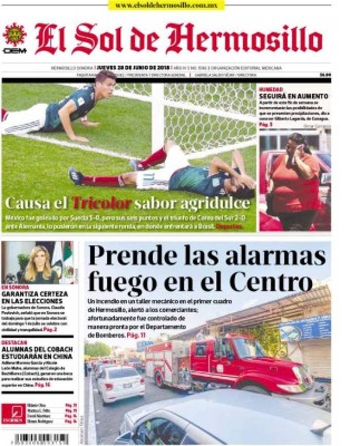 Así vienen hoy las portadas de los diarios de México: 'Humillados avanzamos' y '¡Que viva Corea!'