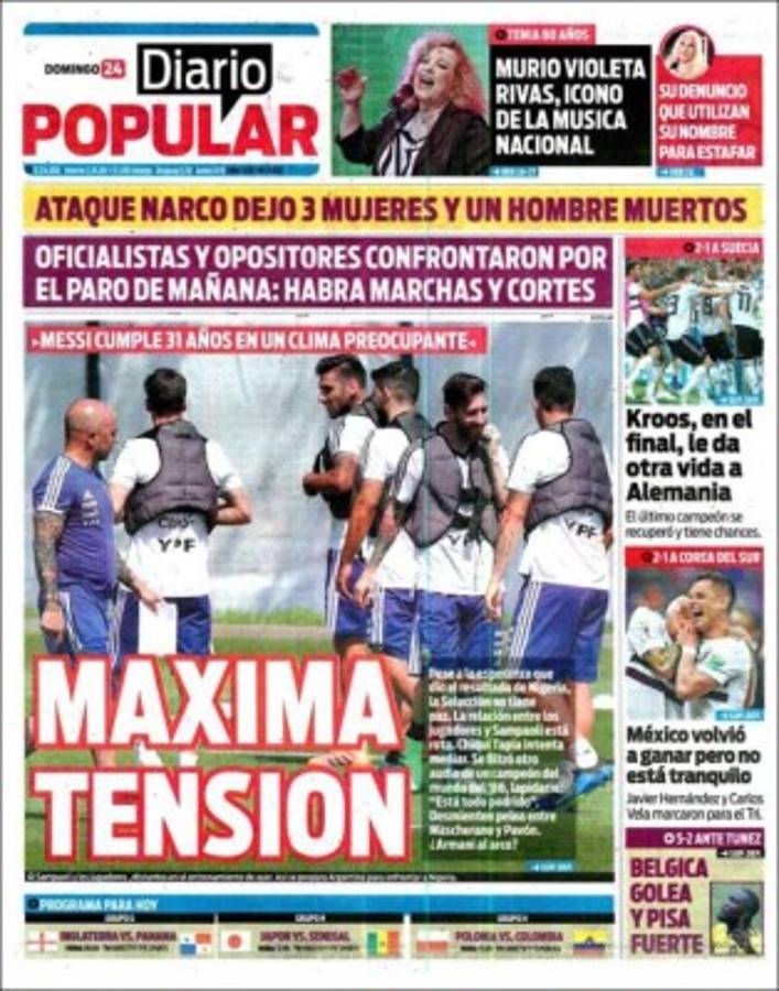 Las portadas por el mundo: La crisis de Argentina en el Mundial y el milagro alemán