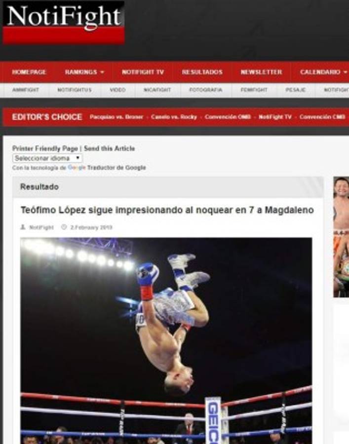 Lo que dicen los medios sobre el nocaut de Teófimo López