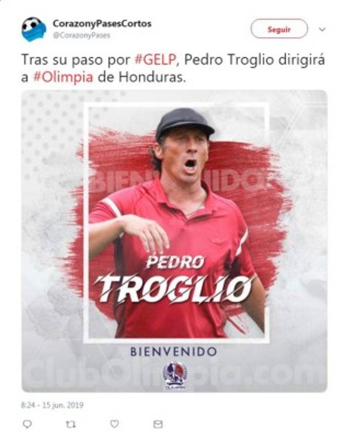 Así reaccionaron los medios internacionales luego de que Pedro Troglio fichara por el Olimpia