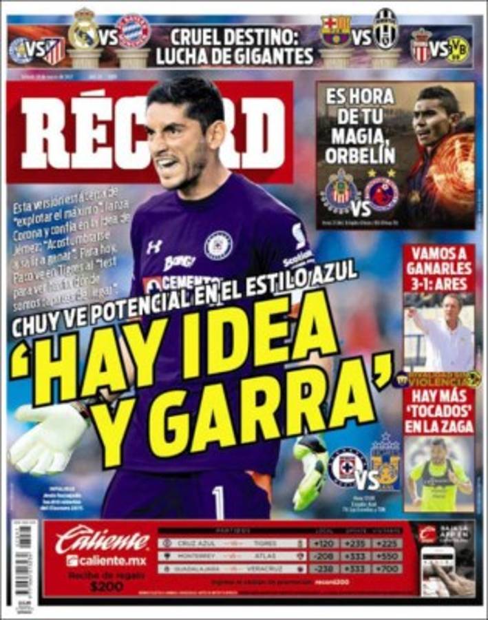 Portadas de hoy: Espectaculares cuartos de final de la Champions League.