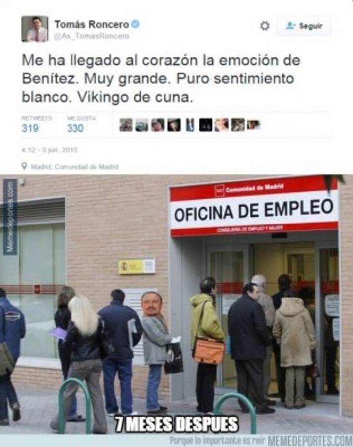 MEMES: Fuertes burlas contra Rafa Benítez y Real Madrid