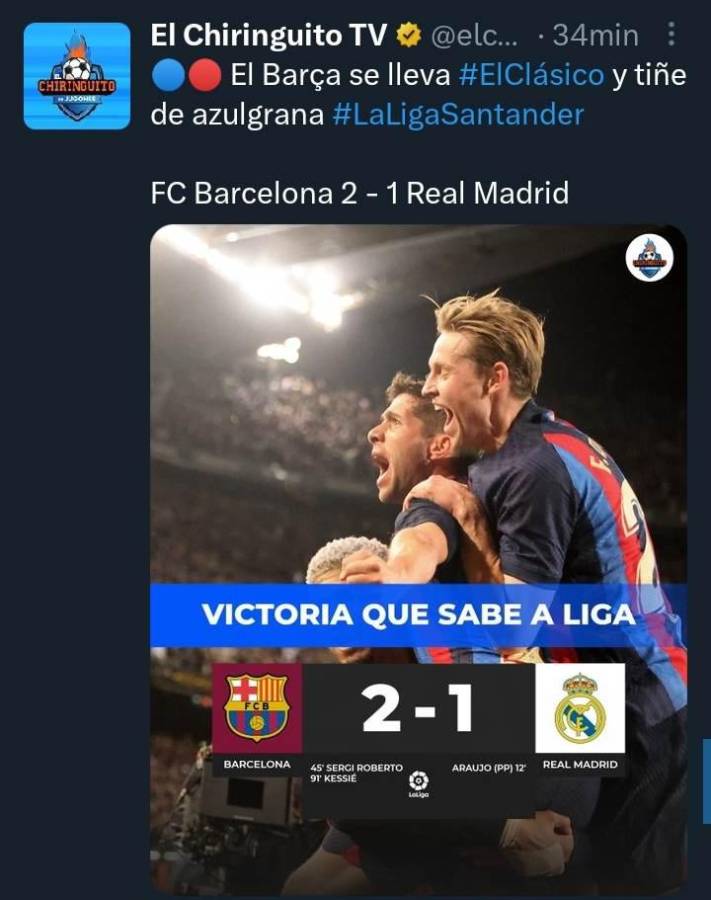 “El ‘presidente’ Kessie sentencia la Liga”: Prensa internacional destaca al Barcelona tras la victoria en el clásico español ante Real Madrid