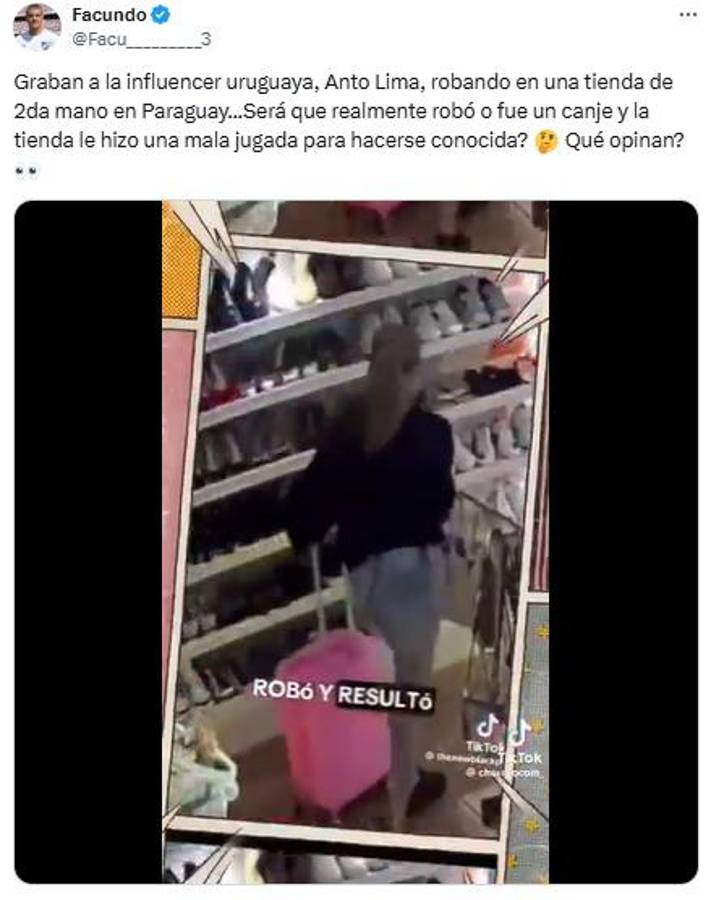 La novia de un delantero fue captada robando en una tienda: lo que dijo tras ver las polémicas imágenes