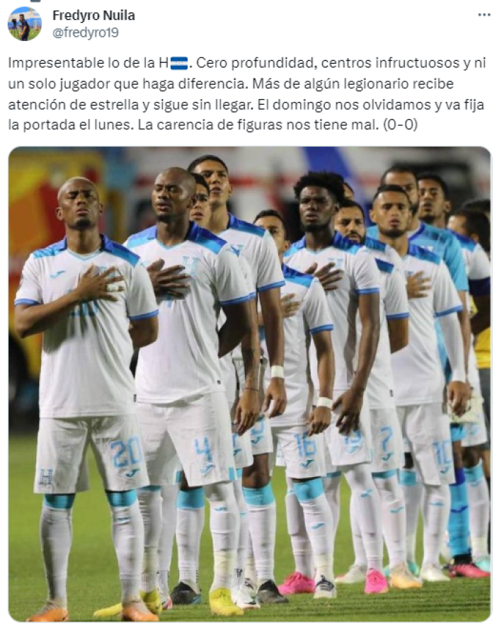 Honduras empata 0-0 frente a Cuba; la Bicolor no se cansó de perdonar