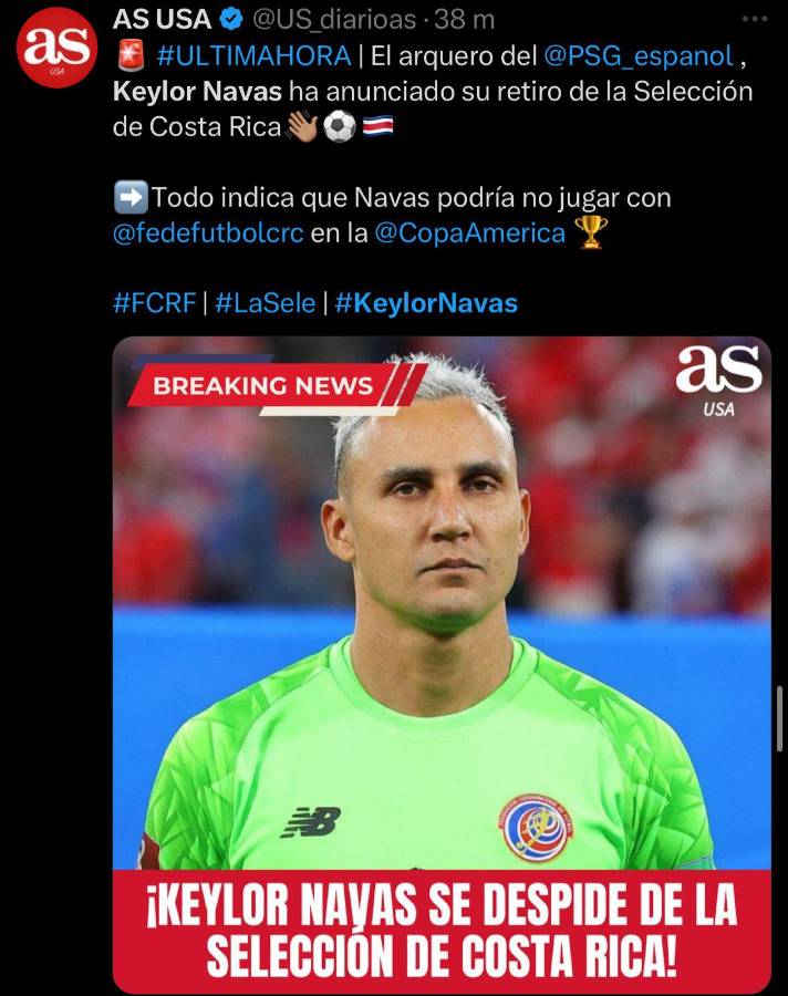 Sergio Ramos envía mensaje y en Panamá lanzan duro: las reacciones tras el retiro de Keylor Navas de la Selección de Costa Rica