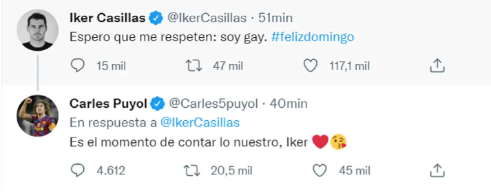 El tuit Iker Casillas que agitó las redes sociales y la respuesta de Carles Puyol.