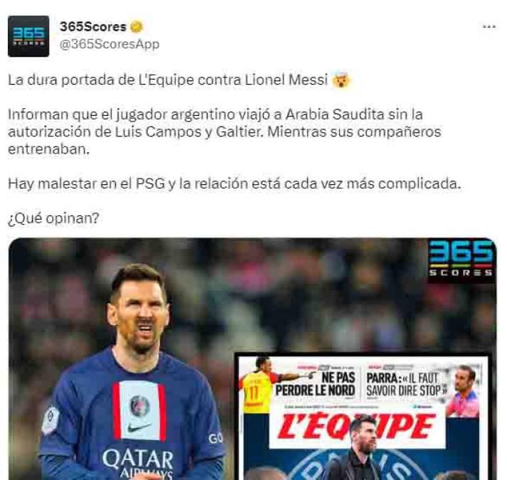 La dura reacción de Mbappé y los jugadores del PSG luego del viaje relámpago de Messi a Arabia Saudita