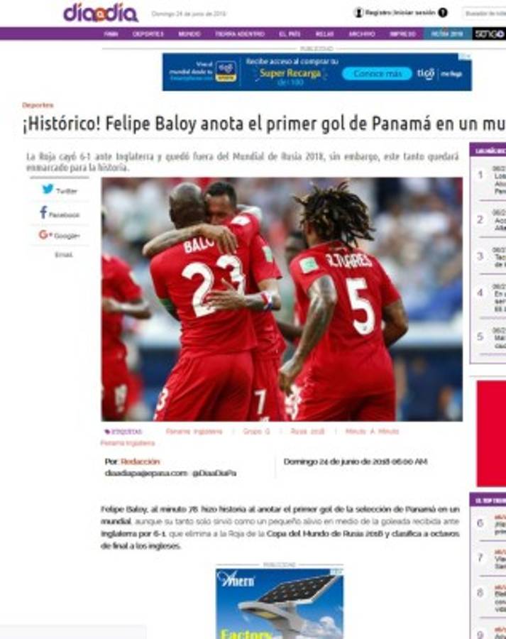 Así reaccionó la prensa mundial tras la paliza de Inglaterra sobre Panamá