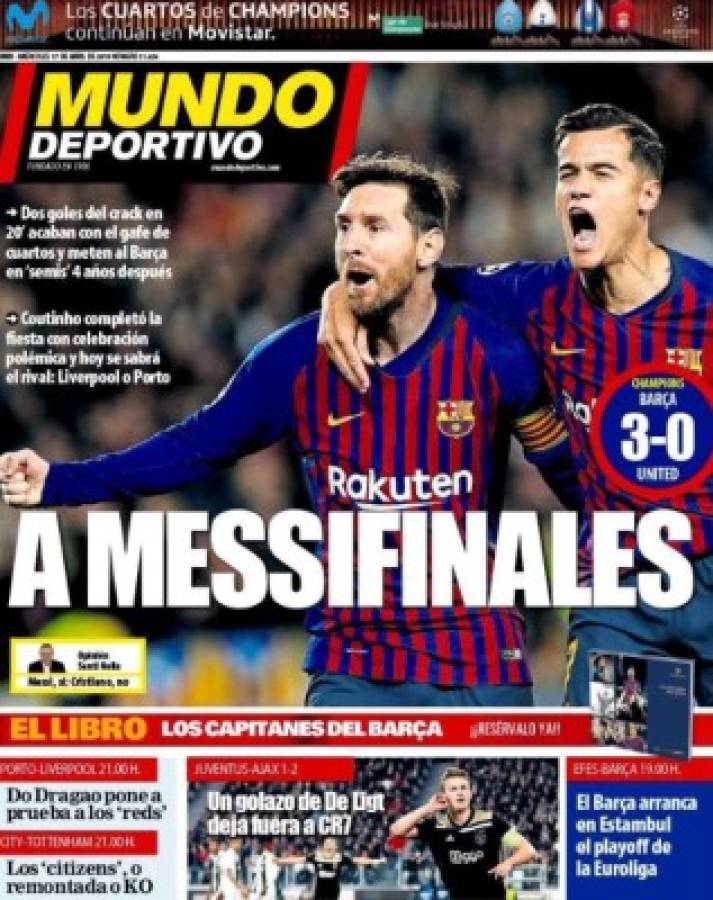 Las portadas del mundo que alaban a Messi y destrozan a Cristiano tras el fracaso en Champions