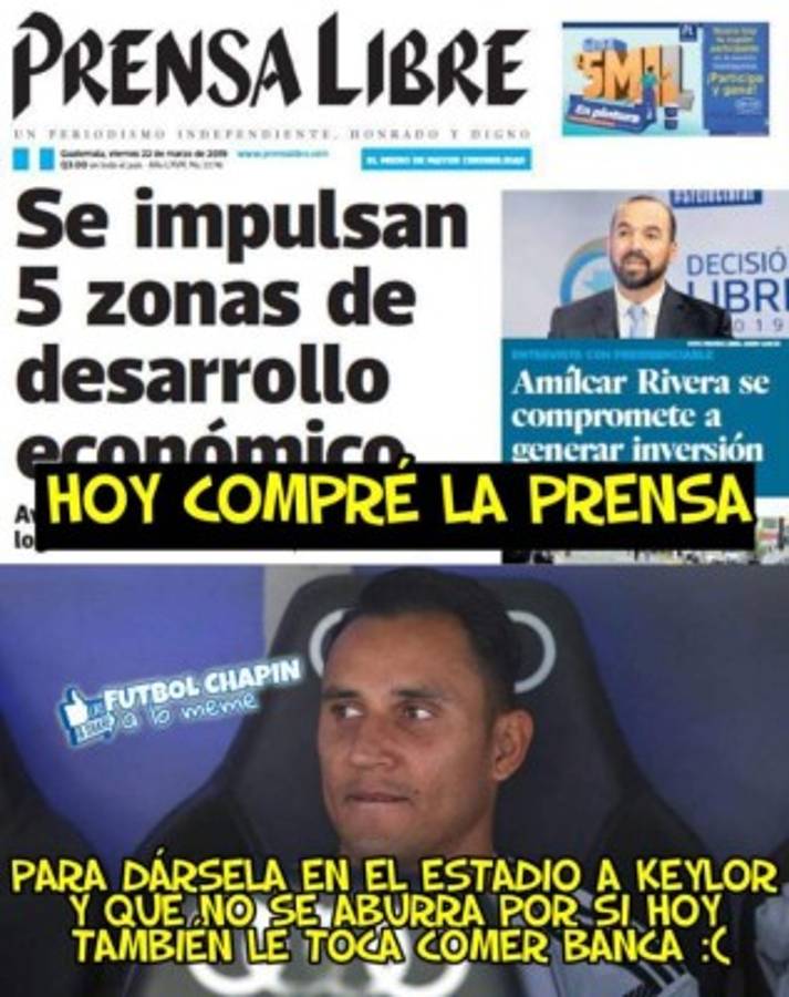 Keylor Navas y la avalancha de memes de la derrota de Costa Rica ante Guatemala