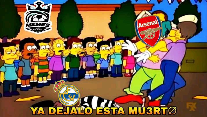 Courtois y Barcelona son protagonistas: los memes destruyen al Real Madrid tras goleada del Arsenal en Champions League