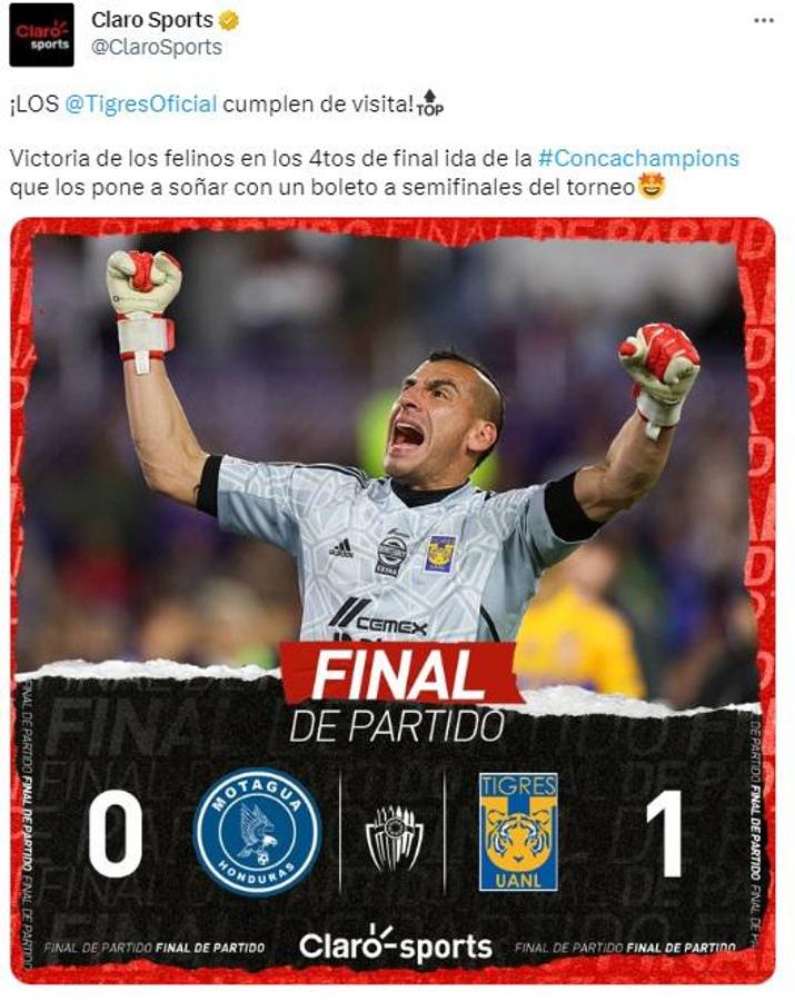 “Tigres aburre”, “sale vivo” y “rompe la mala racha”: La reacción en México el día después del triunfo felino sobre Motagua