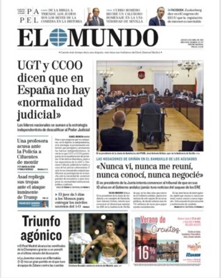 PORTADAS: Festejo en España, furia en Italia