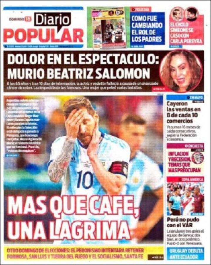 Las portadas en Argentina no perdonan a Messi: 'Lo mismo de siempre'