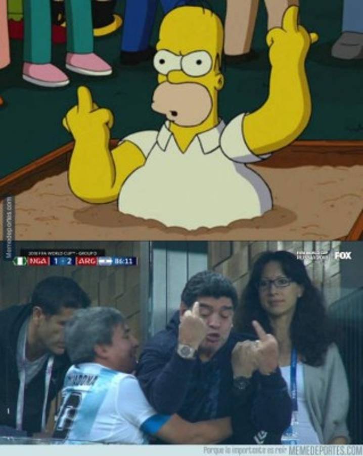 Los otros memes que no has visto de Messi y Maradona tras el Argentina-Nigeria