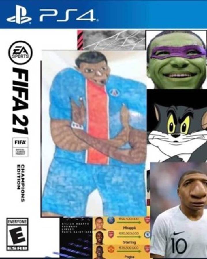 Los crueles memes de la 'desastrosa' portada de FIFA 21 con Mbappé de protagonista