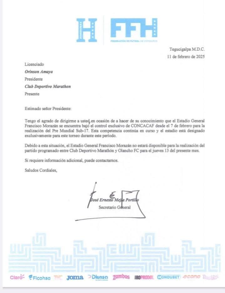 Marathón vs Olancho FC no se jugará en el Francisco Morazán y el “verde” cambia de sede: esta es la razón