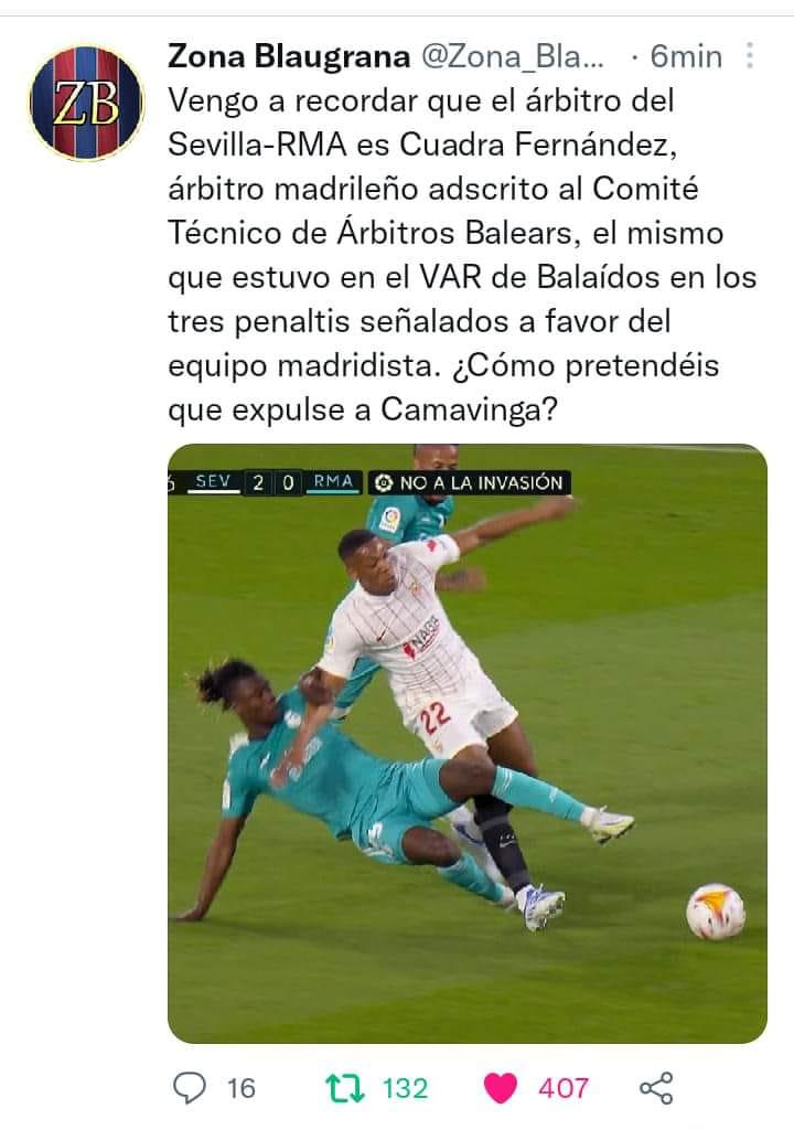 Barcelona, el árbitro y Benzema son protagonistas: Los jocosos memes que dejó la remontada del Real Madrid al Sevilla