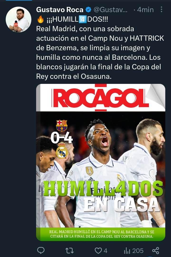 “Amargo trago en el Camp Nou”: Prensa internacional destaca al Real Madrid tras la goleada en la Copa del Rey ante Barcelona