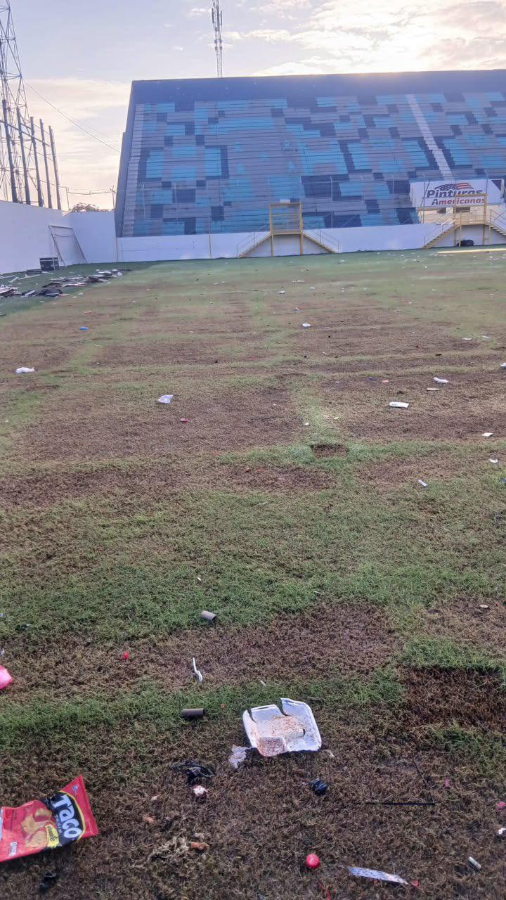 De costar 28.5 millones a esto: así está el estadio Morazán tras ser destruido por concierto
