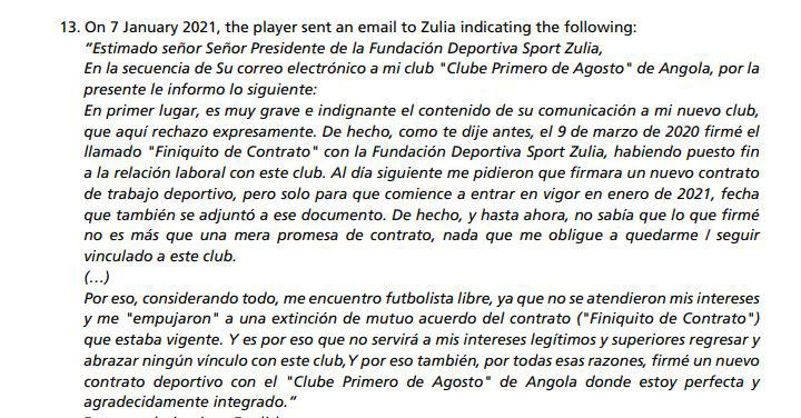 No sabía lo que firmó: así fue como Bryan Moya se metió en el escándalo legal con Zulia que causó su suspensión por FIFA